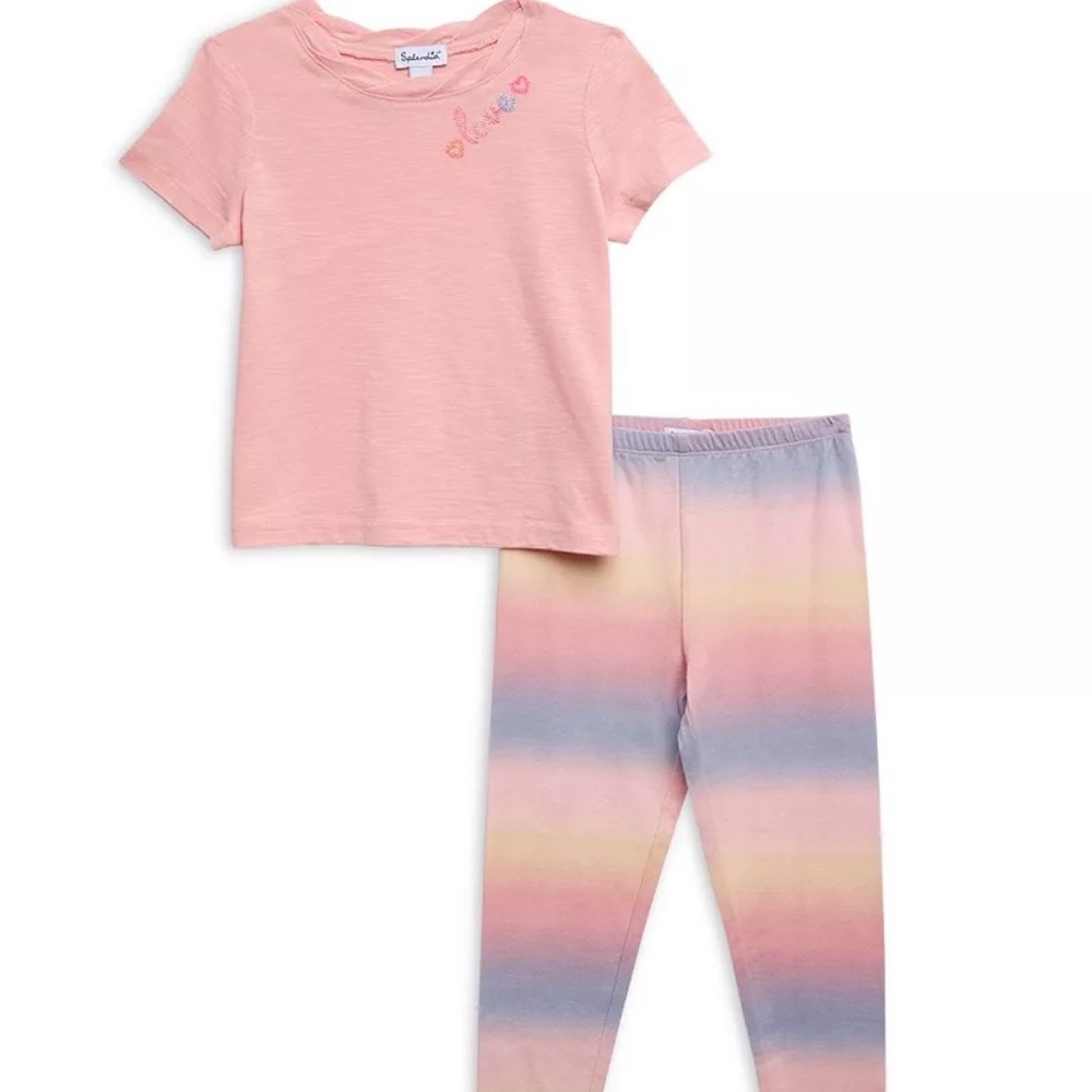 Splendid
Girls' Love Tee & Ombre Spray Leggings Set sz 6